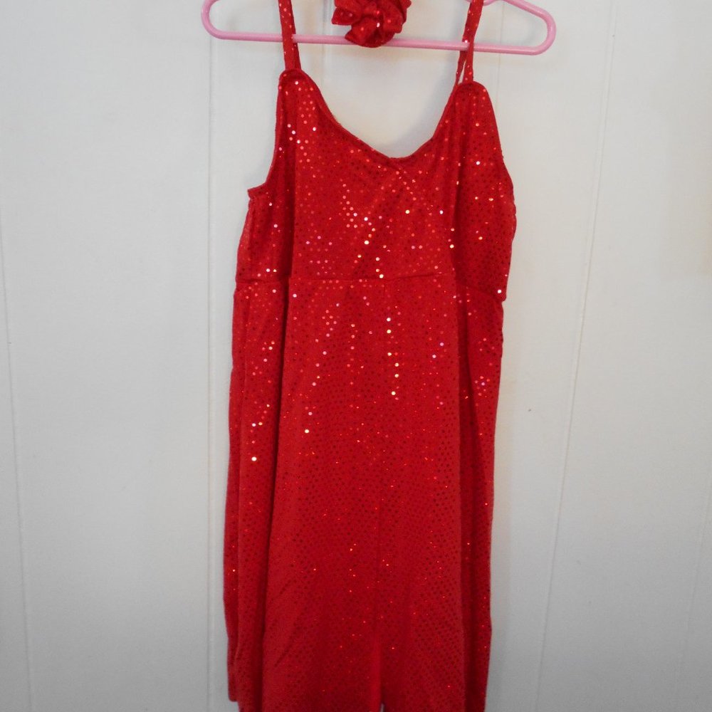 Red Open Front Skort Costume  Adult Medium or Child Extra Large New